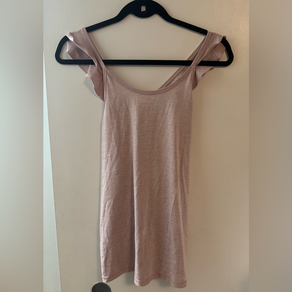 Breathe ON Relaxed Ruffle-Trim Tank Pink S - Picture 7 of 9